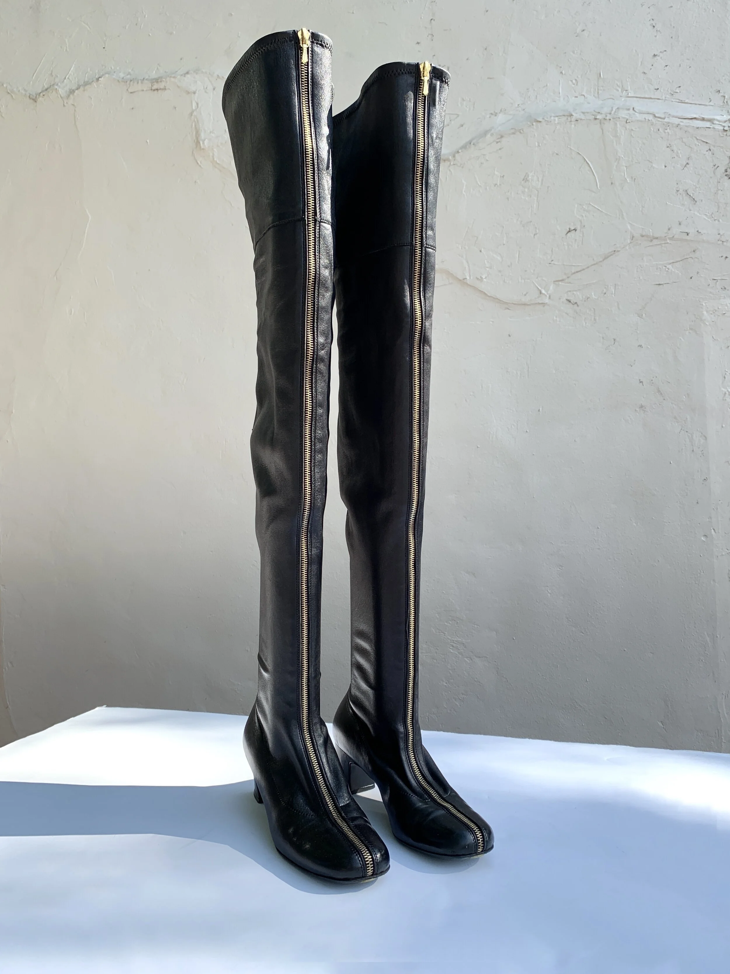 thigh high vintage boots