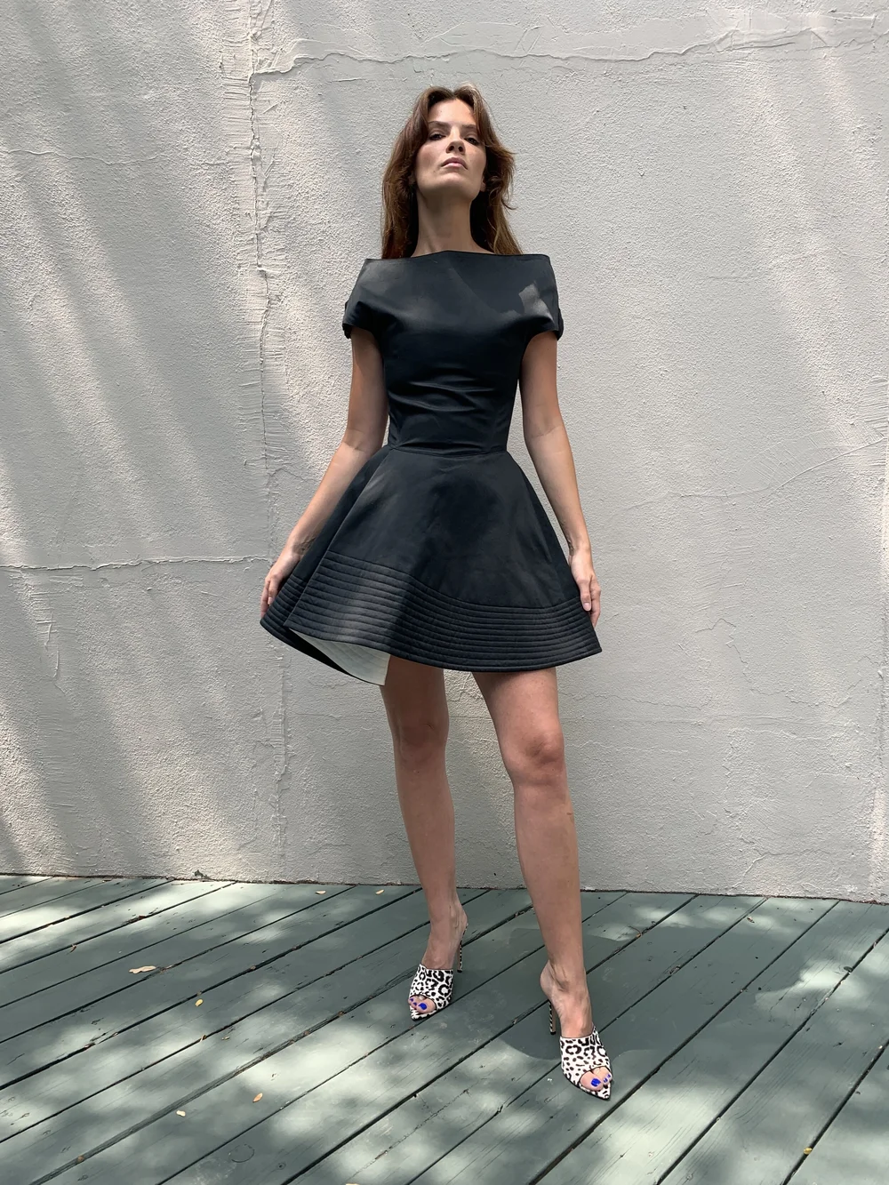 CLAUDE MONTANA 80s Black + White Party Dress  Garment Modern + Vintage