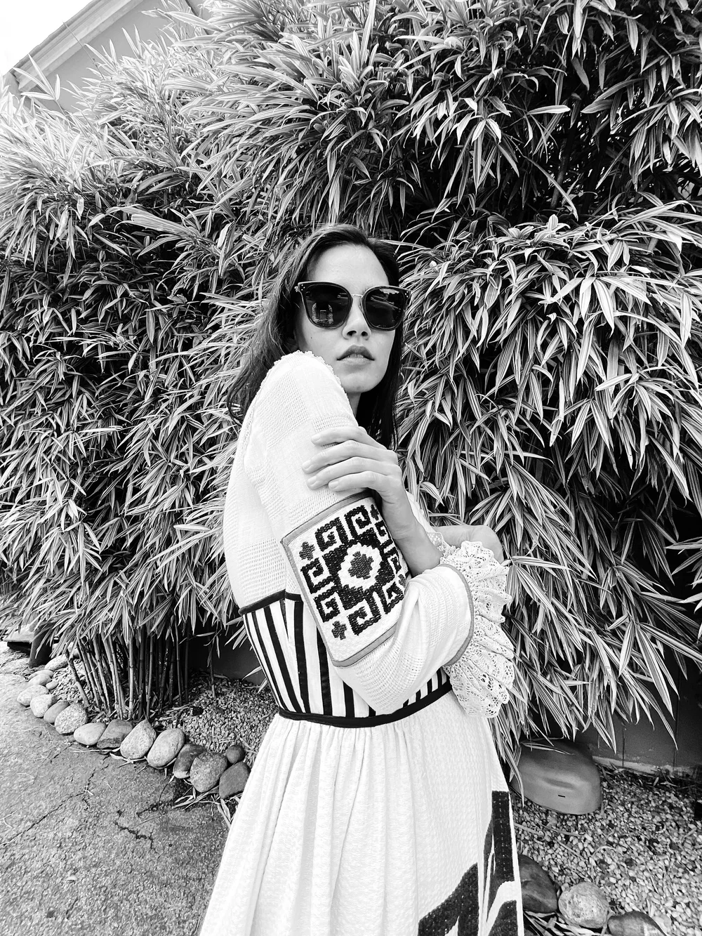 70s black and white dress Vintage 70s Hanae Mori Kimono Dress Black & White main image 0