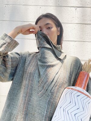 ISSEY MIYAKE PLANTATION 80s Green Plaid Cotton Pant Set ISSEY MIYAKE PLANTATION 80s Green Plaid Cotton Pant Set