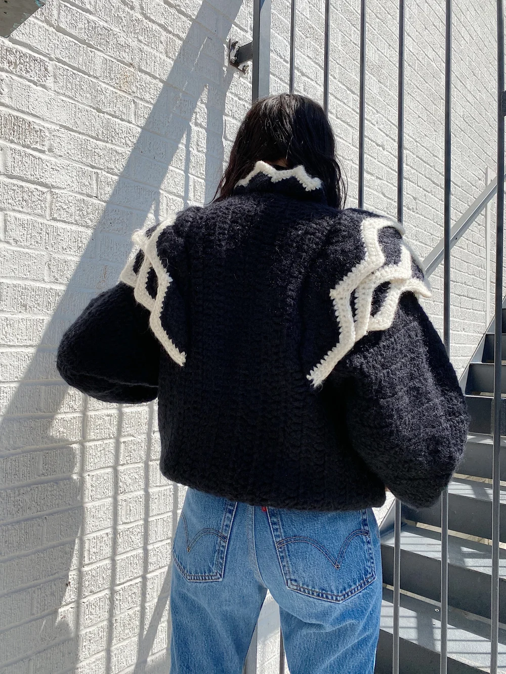 SONIA RYKIEL - SONIA RYKIEL ニット ジャケット SONIA by SONIA RYKIEL 80s Heavy Knit Ruffle Zip Up Jacket