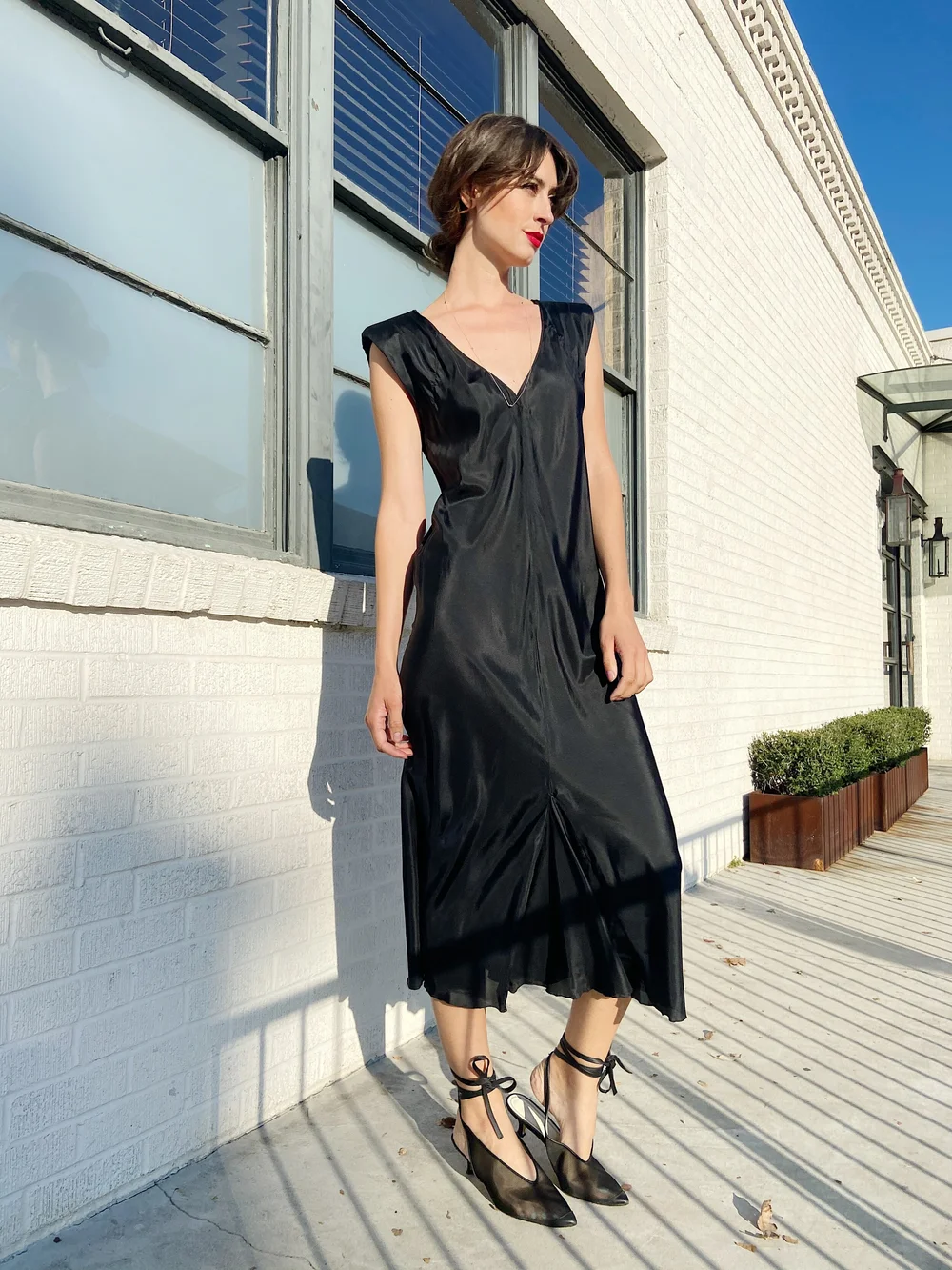 tissue silk dresses MARIAN CLAYDEN 90s Black Tissue Silk Dress w/ Padded Shoulders — Garment  Modern + Vintage