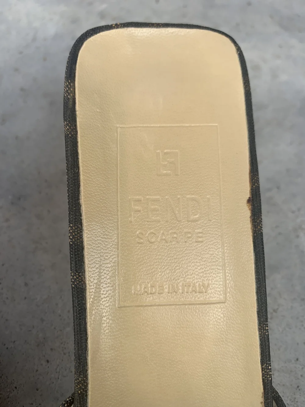 FENDI 90s Zucca Mules — Garment Modern + Vintage