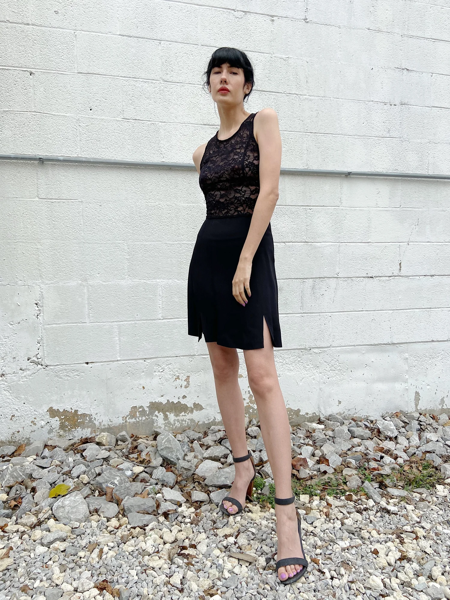black one shoulder maxi dress With Slit 140 Best Long Black Style:Regular color:grey