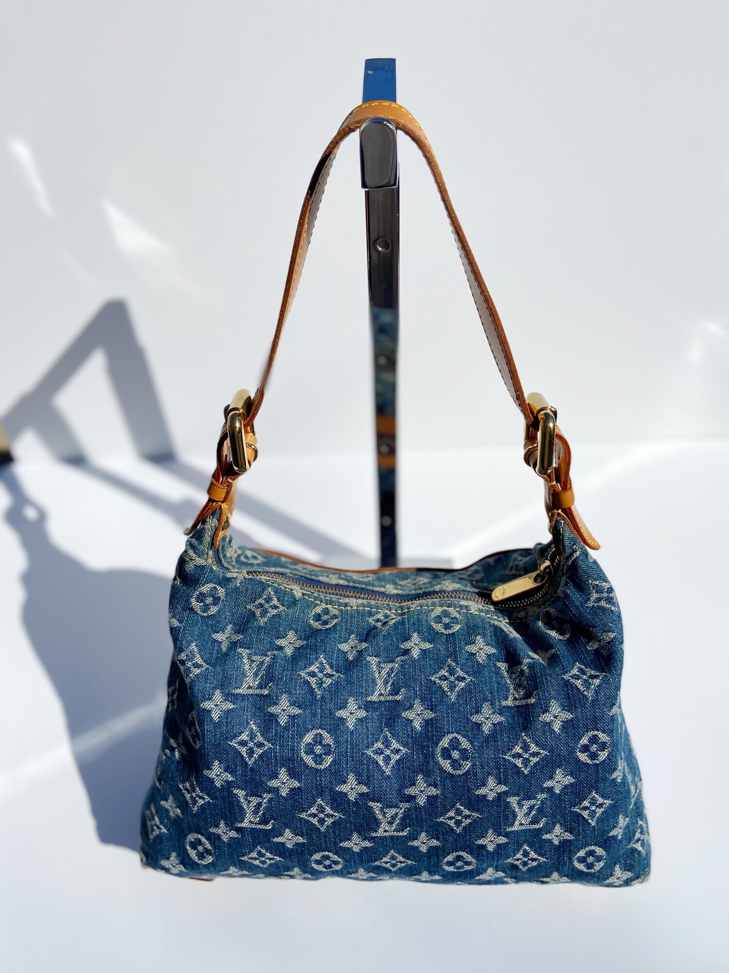 Louis Vuitton Blue Denim Monogram Denim Baggy PM w/ Long Strap - Yoogi's  Closet