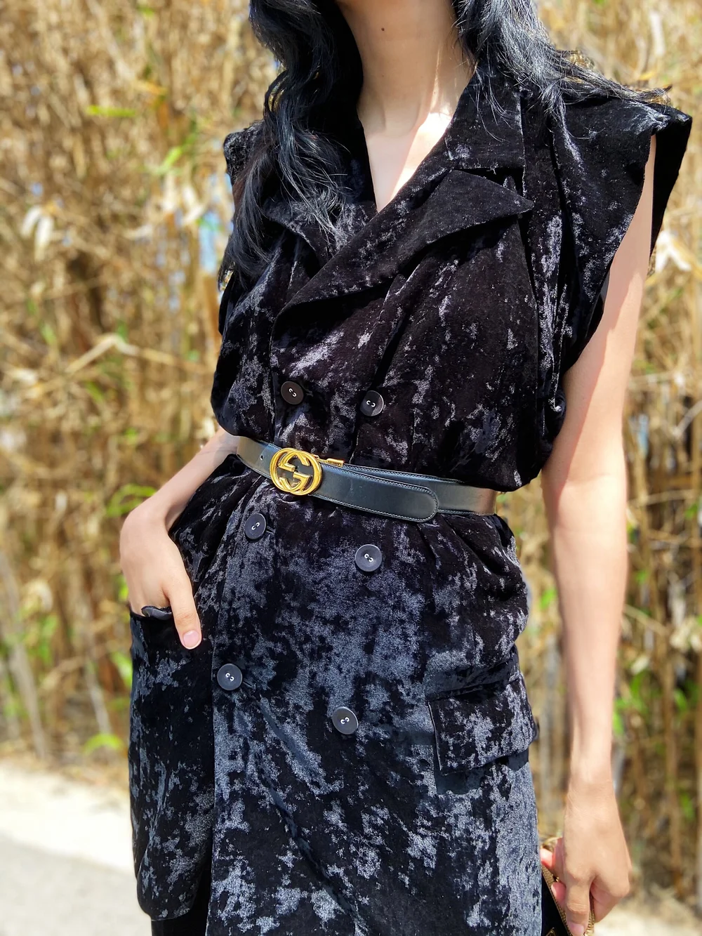 COMME DES GARCONS 90s Black Velvet Jacket — Garment Modern +