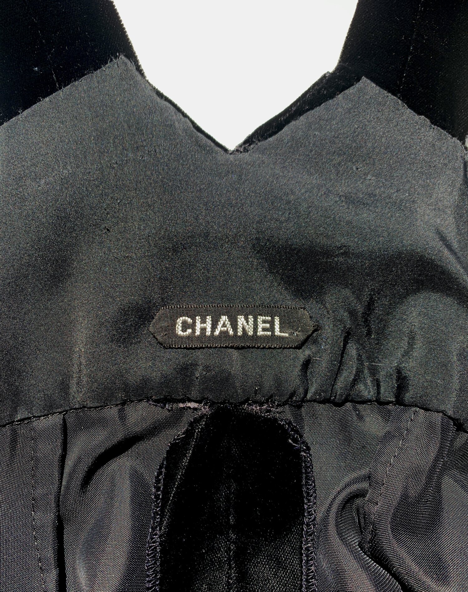 CHANEL 70s Haute Couture Black Velvet Jumper — Garment