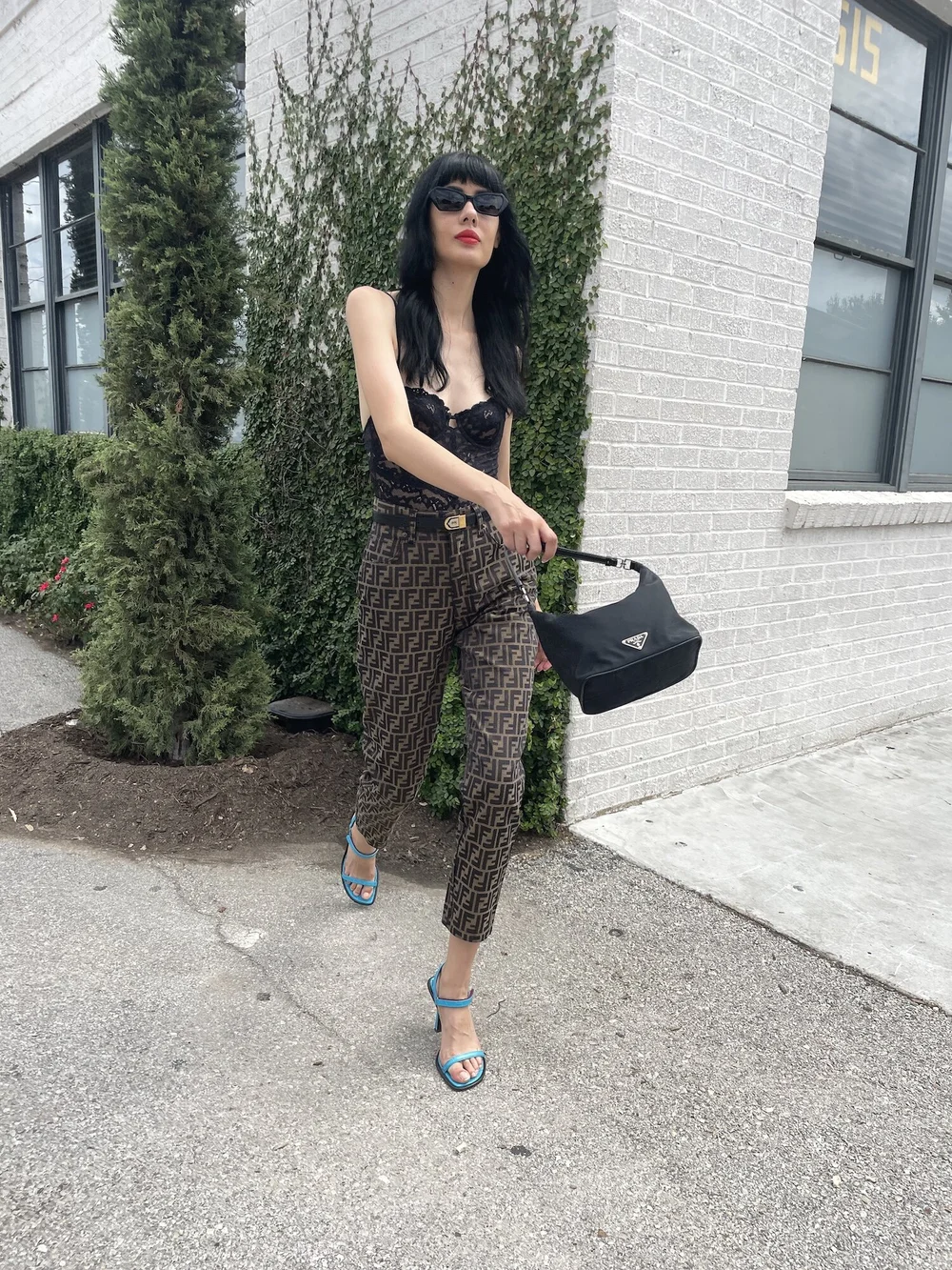 FENDI 90s Classic Zucca Straight Leg Pants — Garment Modern + Vintage