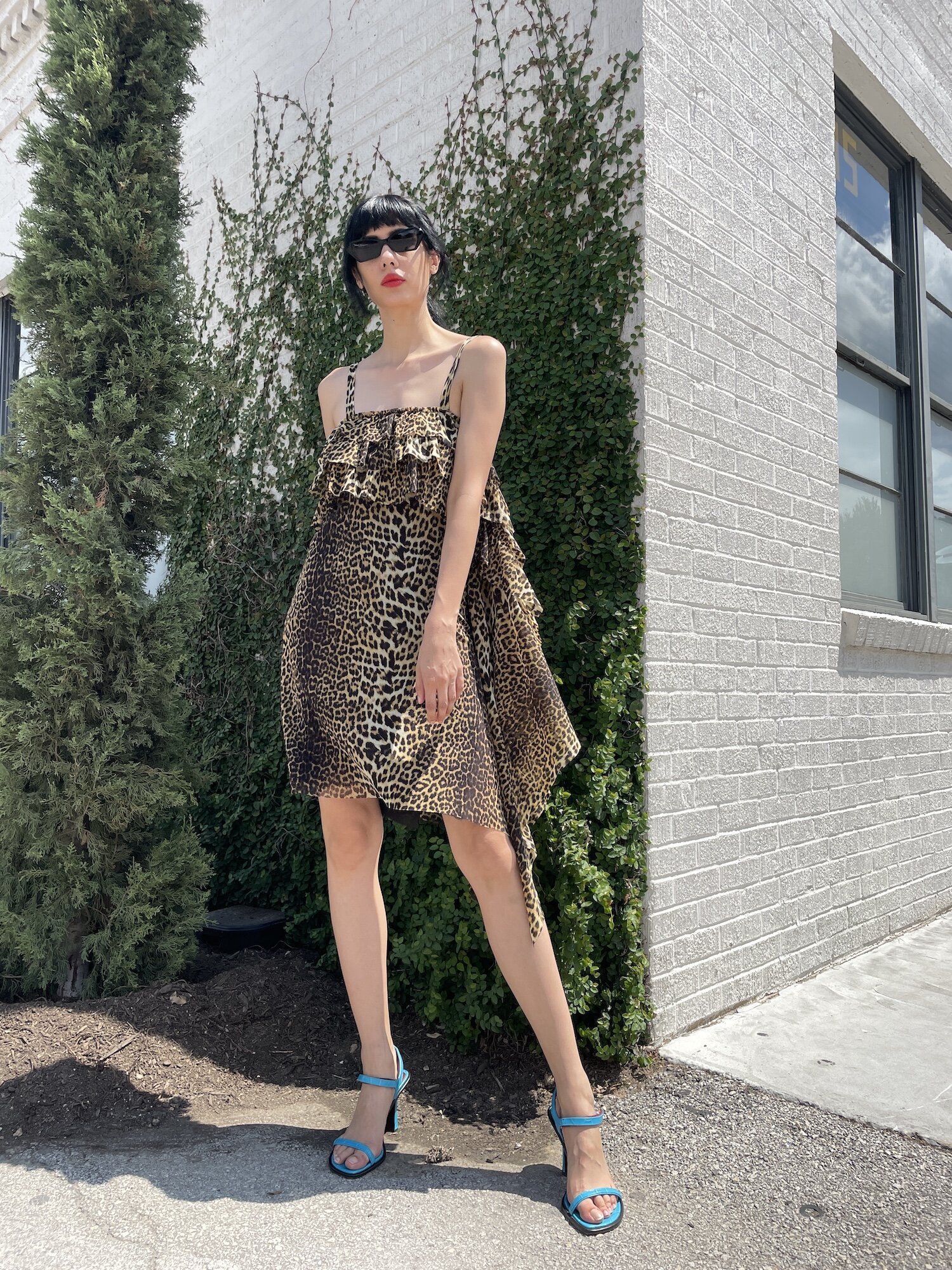 JEAN PAUL GAULTIER 90s Animal Print Asymmetrical Ruffle Dress — GARMENT Modern + Vintage JEAN PAUL GAULTIER 90s Animal Print Asymmetrical Ruffle Dress — GARMENT Modern + Vintage