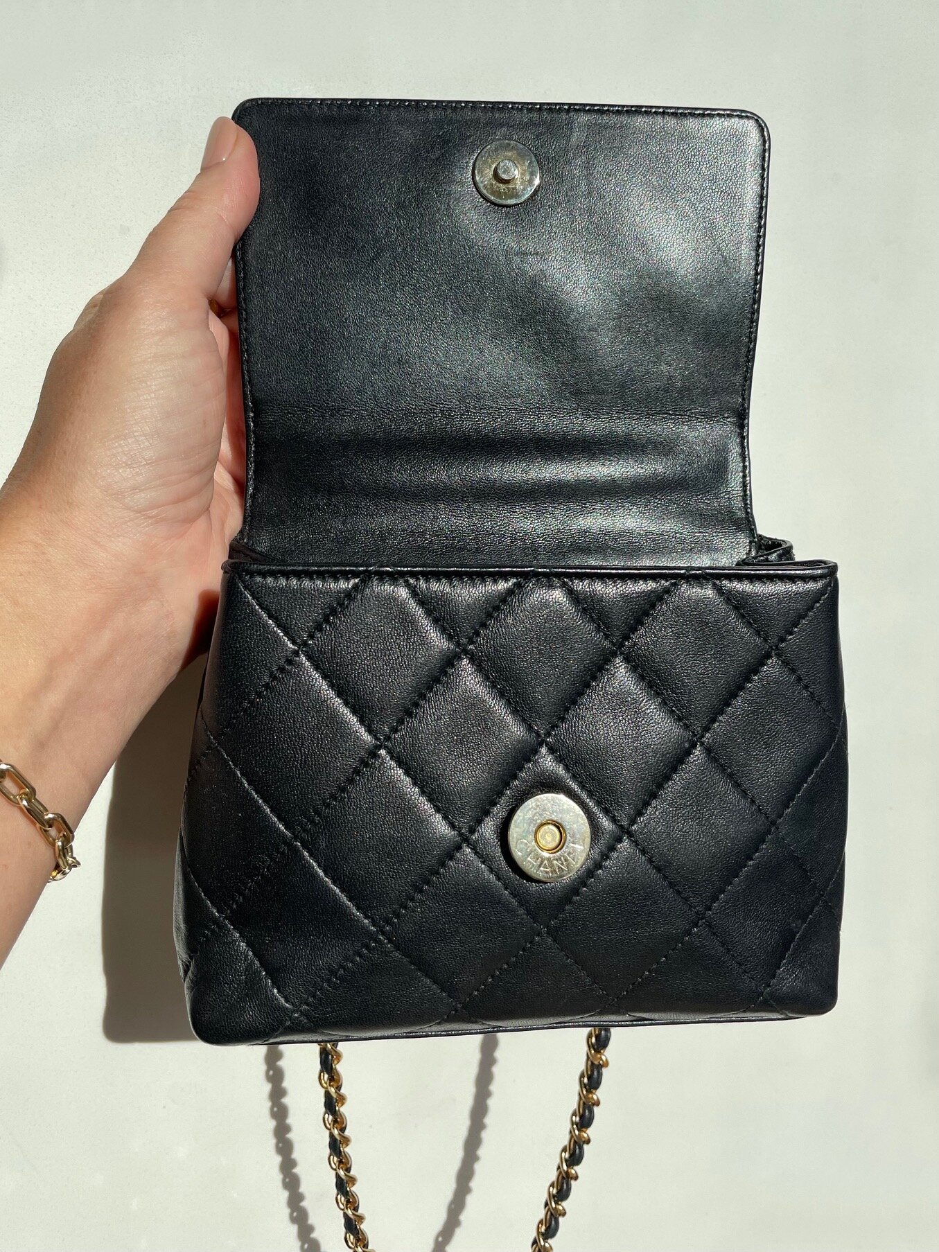Chanel 1998 Denim Mini Matelasse Shoulder Bag · INTO