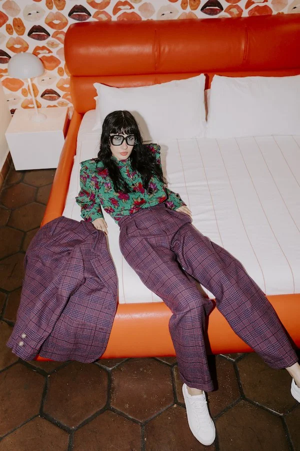 YVES SAINT LAURENT 80s Purple Wool Plaid Suit — Garment Modern +