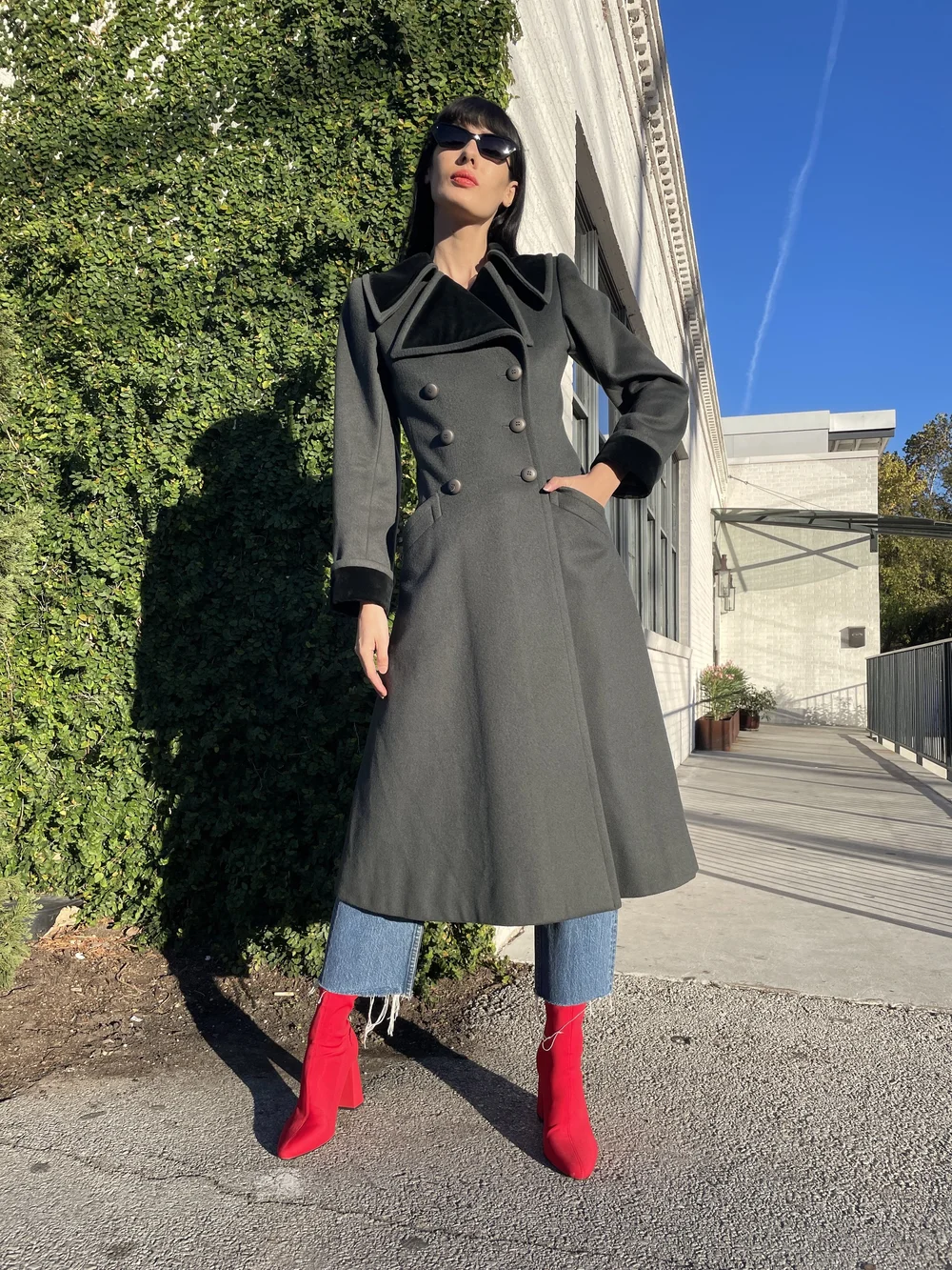 70s YVES SAINT LAURENT wool long coat