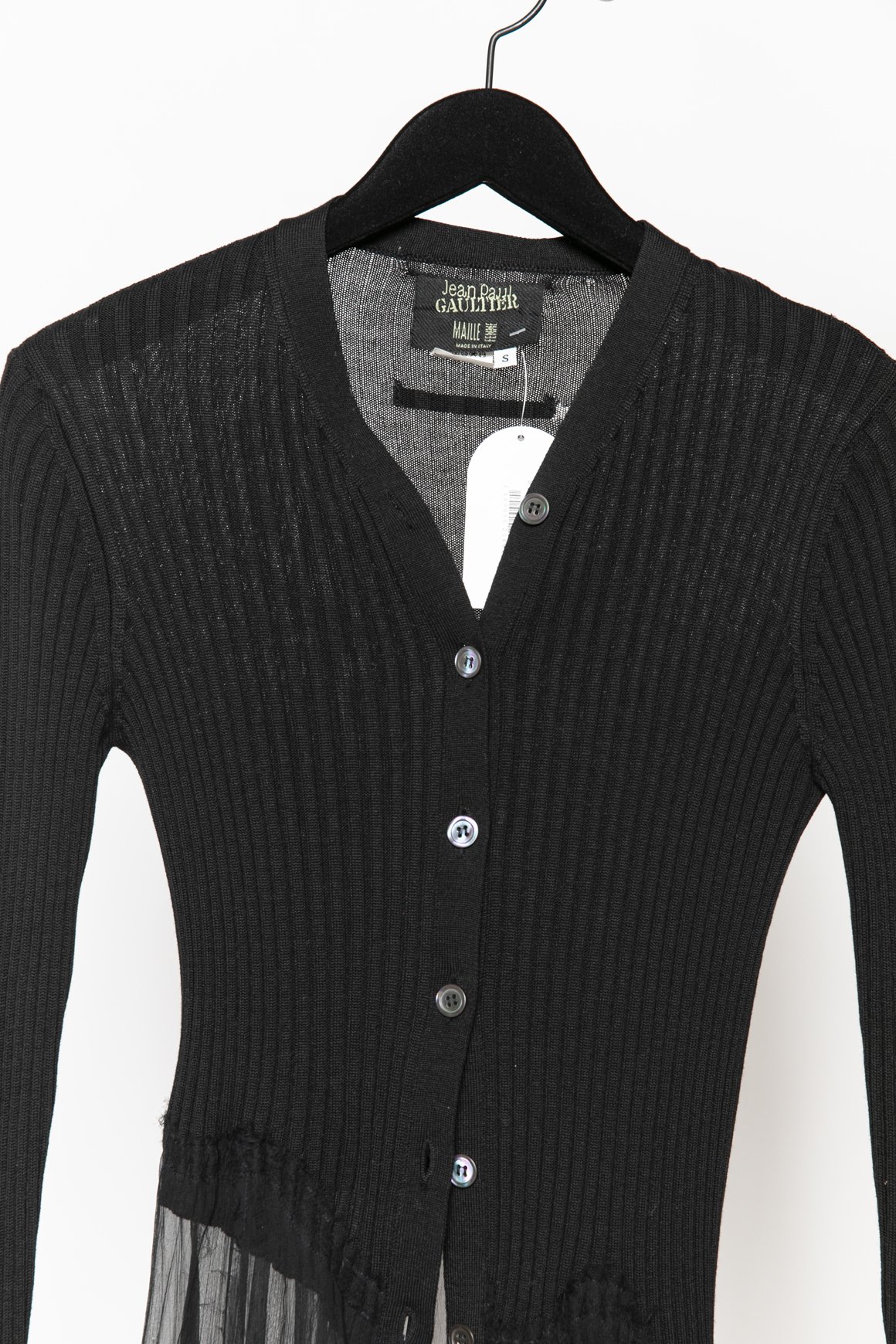 JEAN PAUL GAULTIER 90s Knit + Silk Long Cardigan — Garment