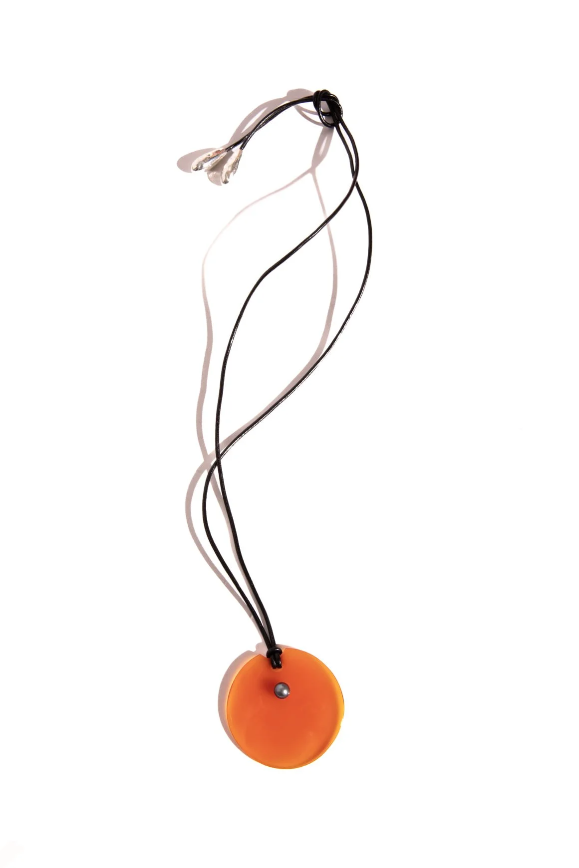 JACQUELINE ROSE Carnelian Luna Pendant Cord Necklace