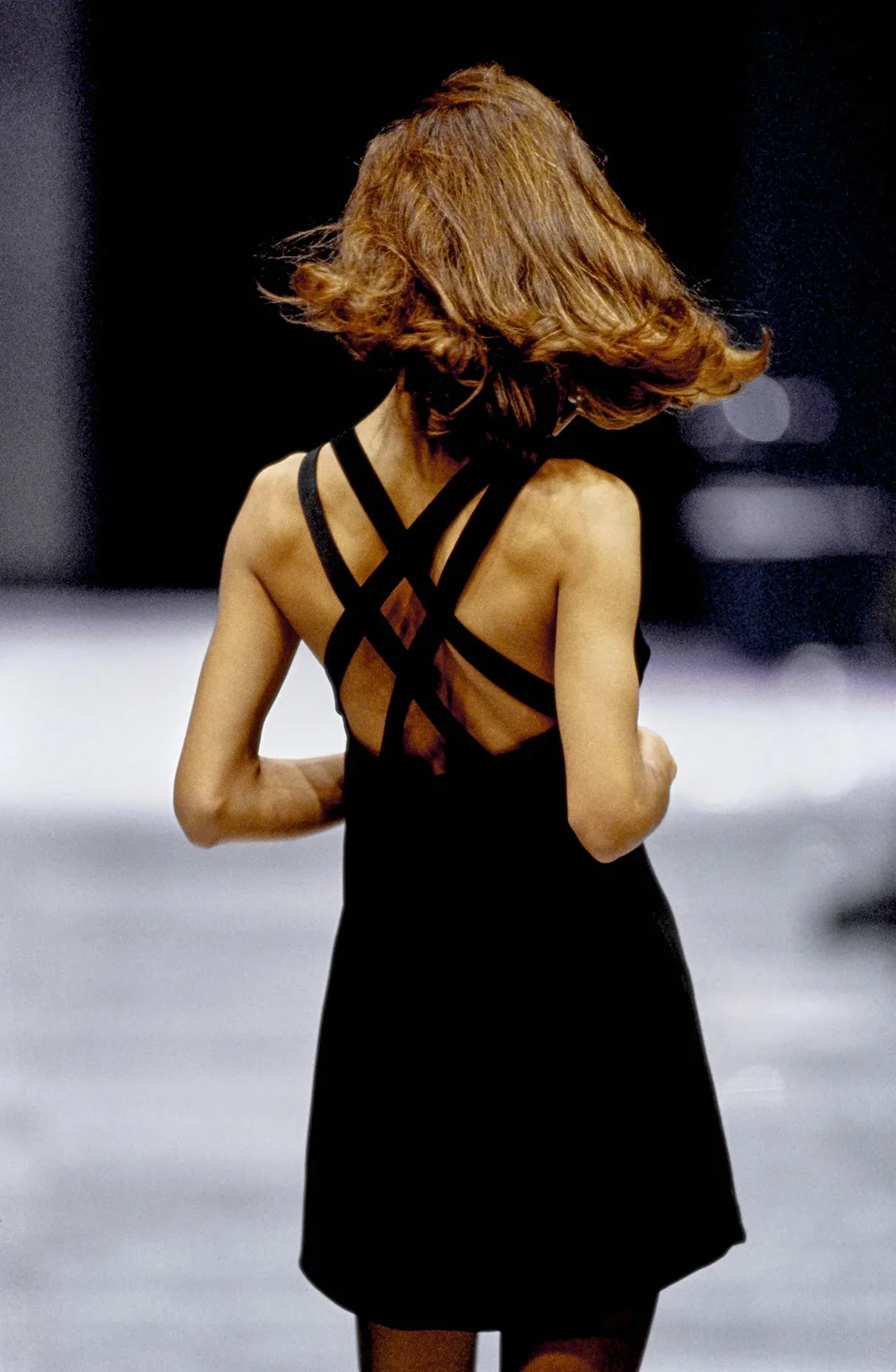 gianni versace black dress Gianni Versace Black Silk Studded Rhinestone Mini Dress – The Closet New  York main image 0