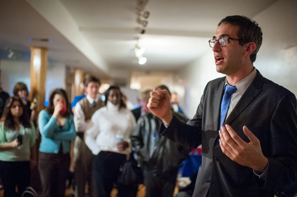 Will Guzzardi at a volunteer victory party, 032714_13471743454_l.jpg
