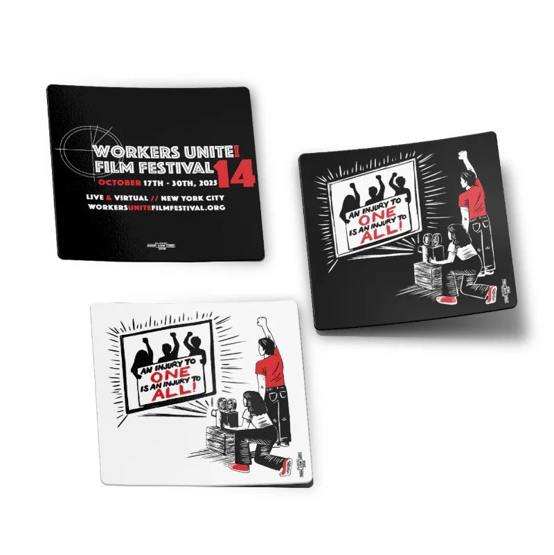 Wuff Sticker Workers Unite Film Festival