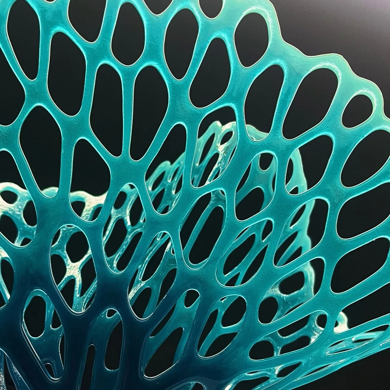 Recent commission |  Designed to interact with light throughout the day. Shifting in color, depth, and shadow depending on its environment.

Pieces like this are as much about the space they live in as the object itself.