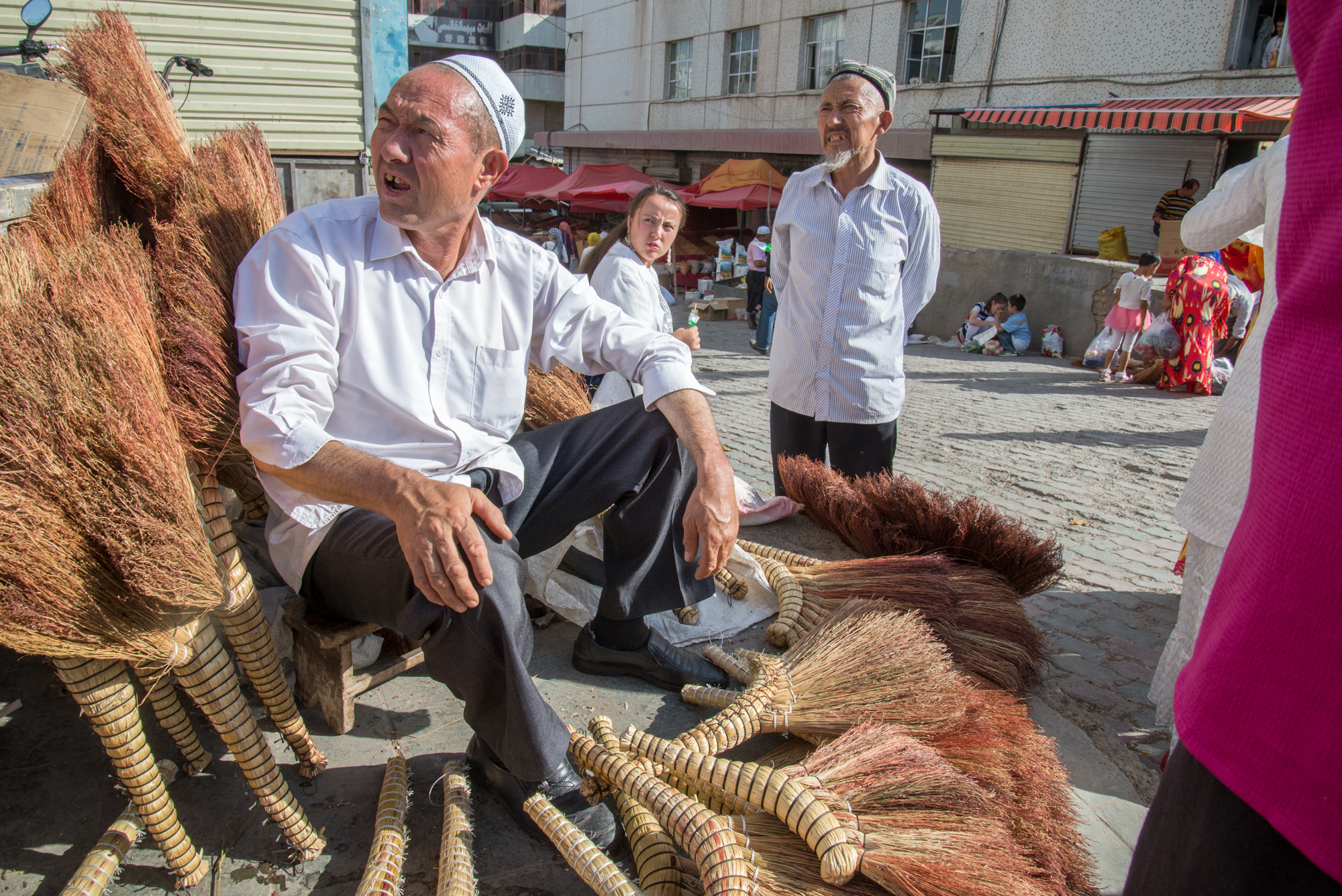 Broom Seller, Kashgar Bazaar