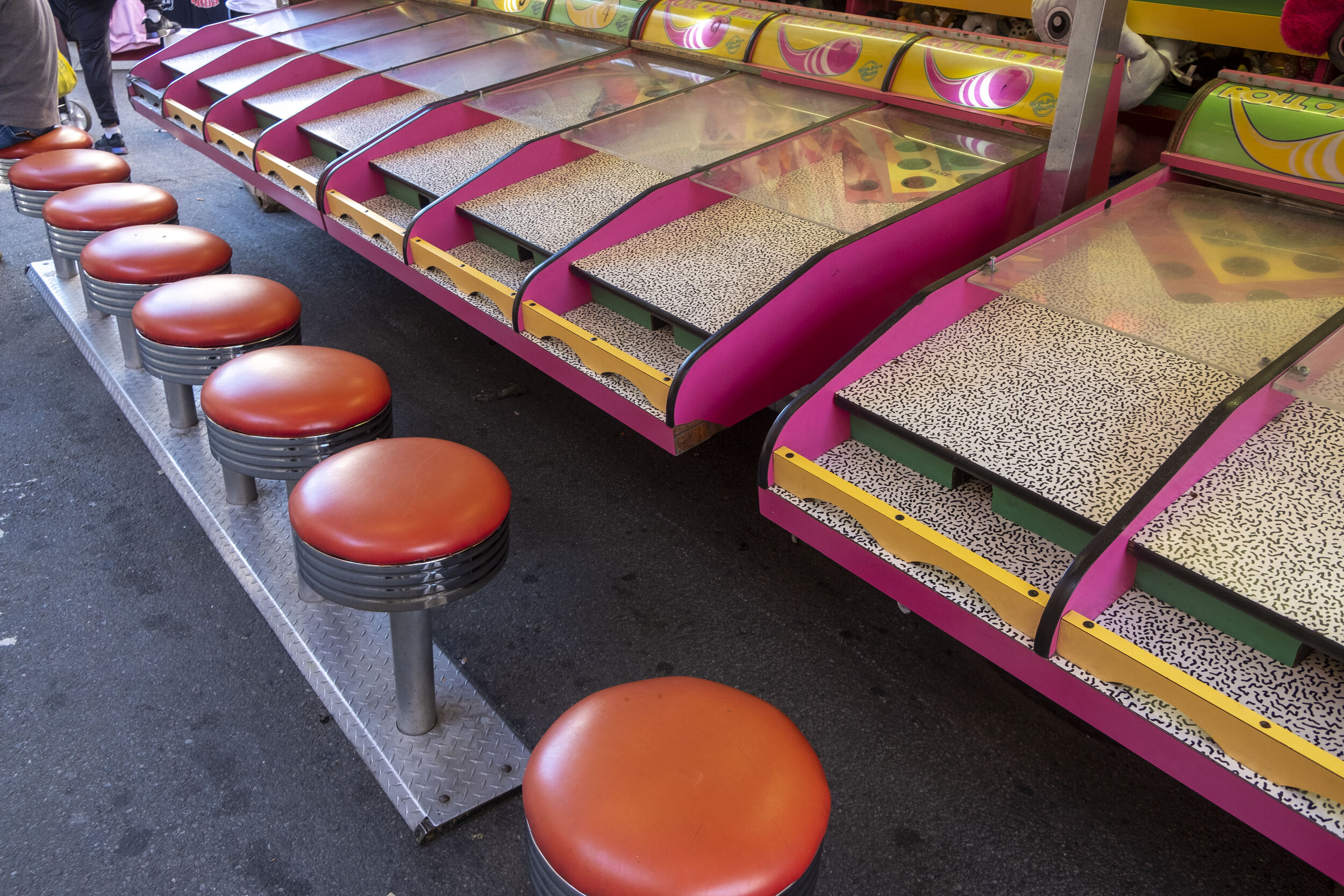 game of chance with orange stools.jpg