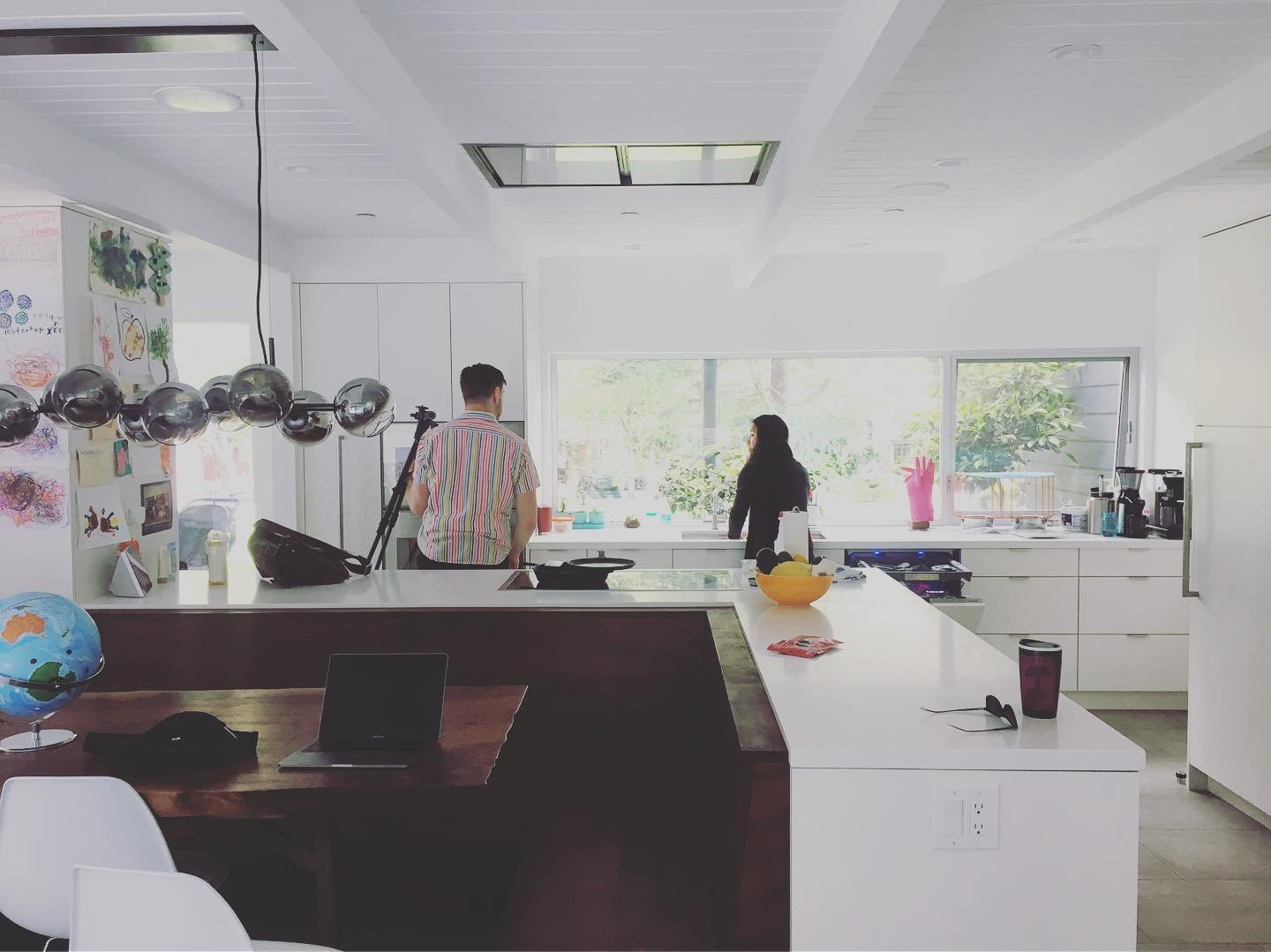 We just had a great photo shoot at our project with @scotthargis and @theleichler.  Wait to see their unique and fun layout for a young growing family.  We combined kitchen/ dining/ entry in one space and bring outside and light in. #modernhouse #mod