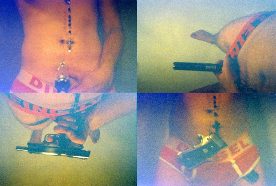 Self Portrait as Sebastian, After Jared Lee Loughner Series of 4" x 6" Photos from Disposable Camera 2011