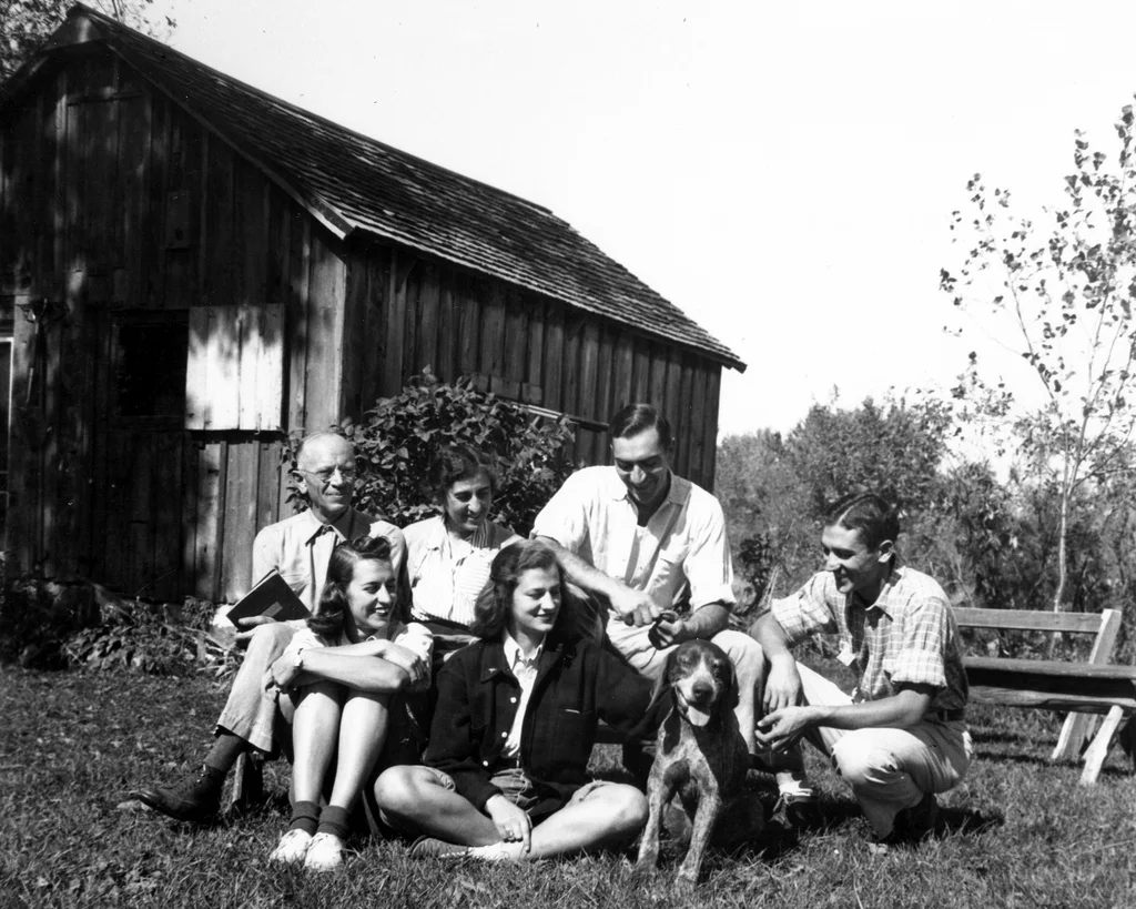 Aldo Leopold and his family at “the shack” in Baraboo, WI.