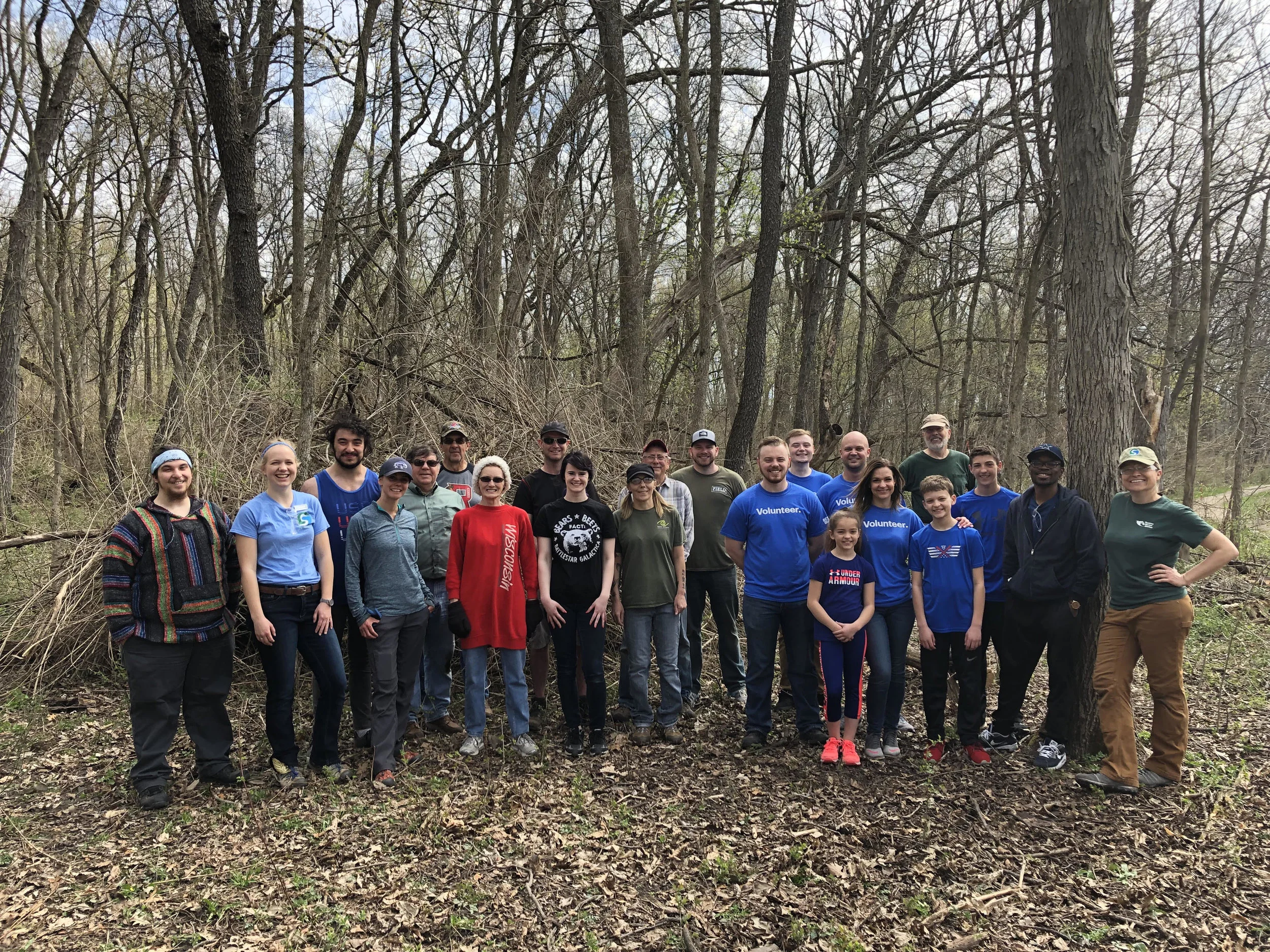 Our Conservation crew at the earth day restoration workday