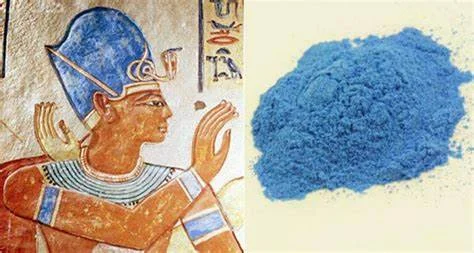 Egyptian Blue, a pigment created by heating azurite and other substances