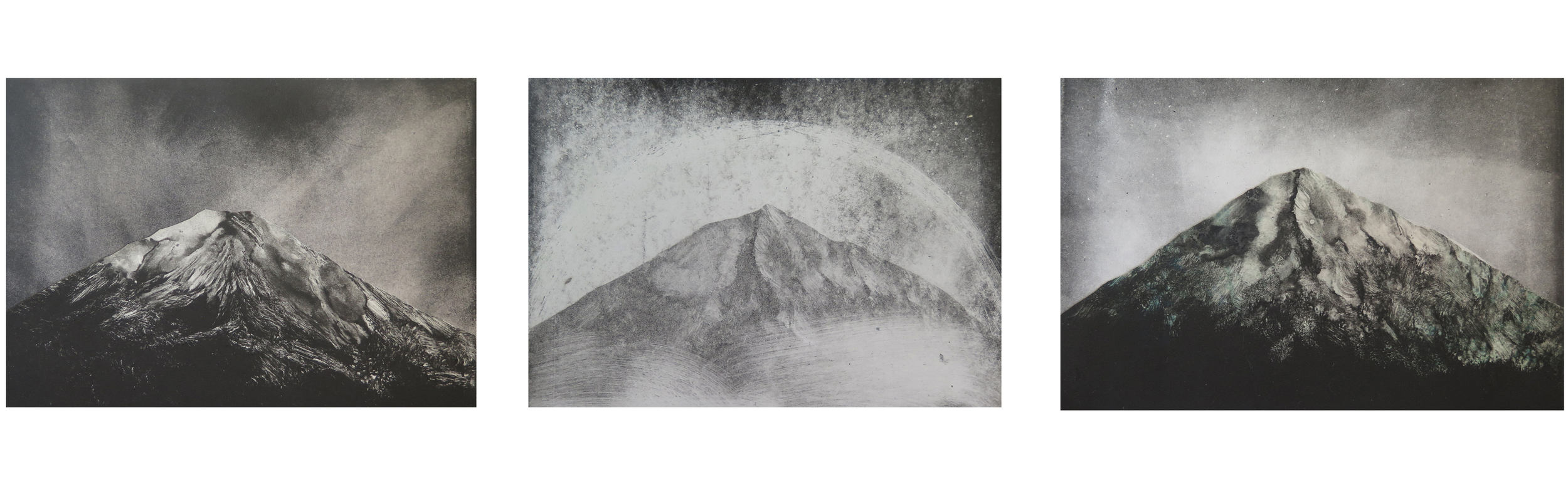  The earth and its rocks. Monotypes 4"x6" 2015 