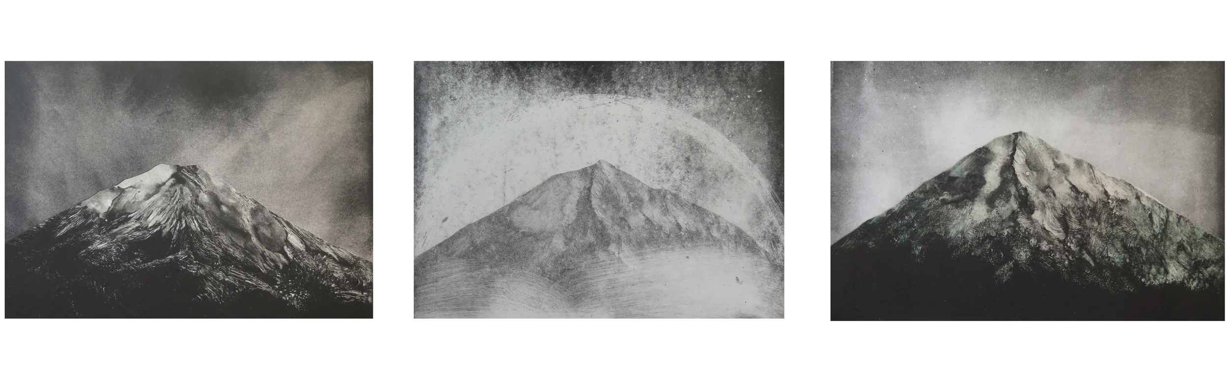 The earth and its rocks. Monotypes 4"x6" 2015