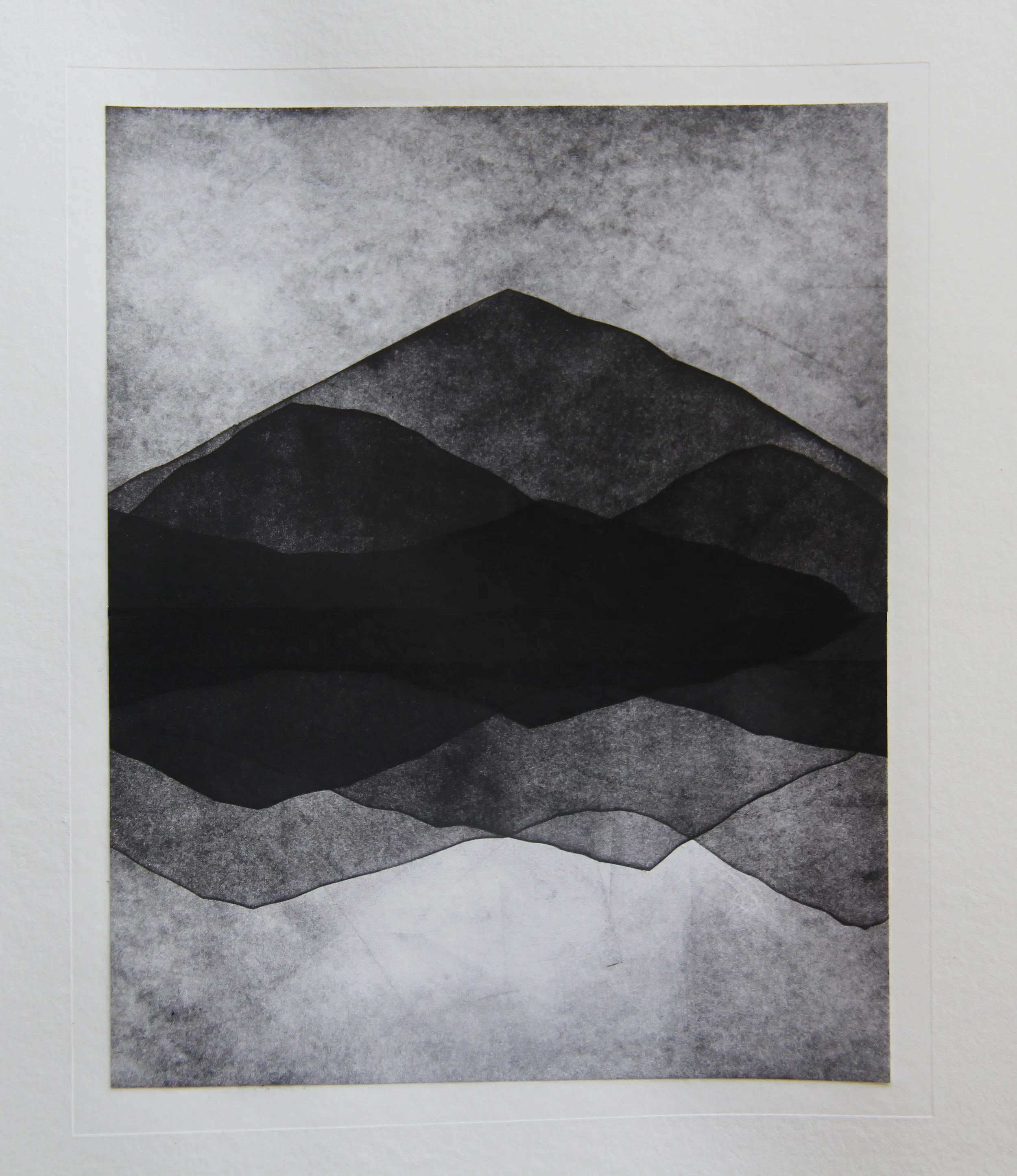 Pyramid Peak, CA Monotype 11"X14" 2015