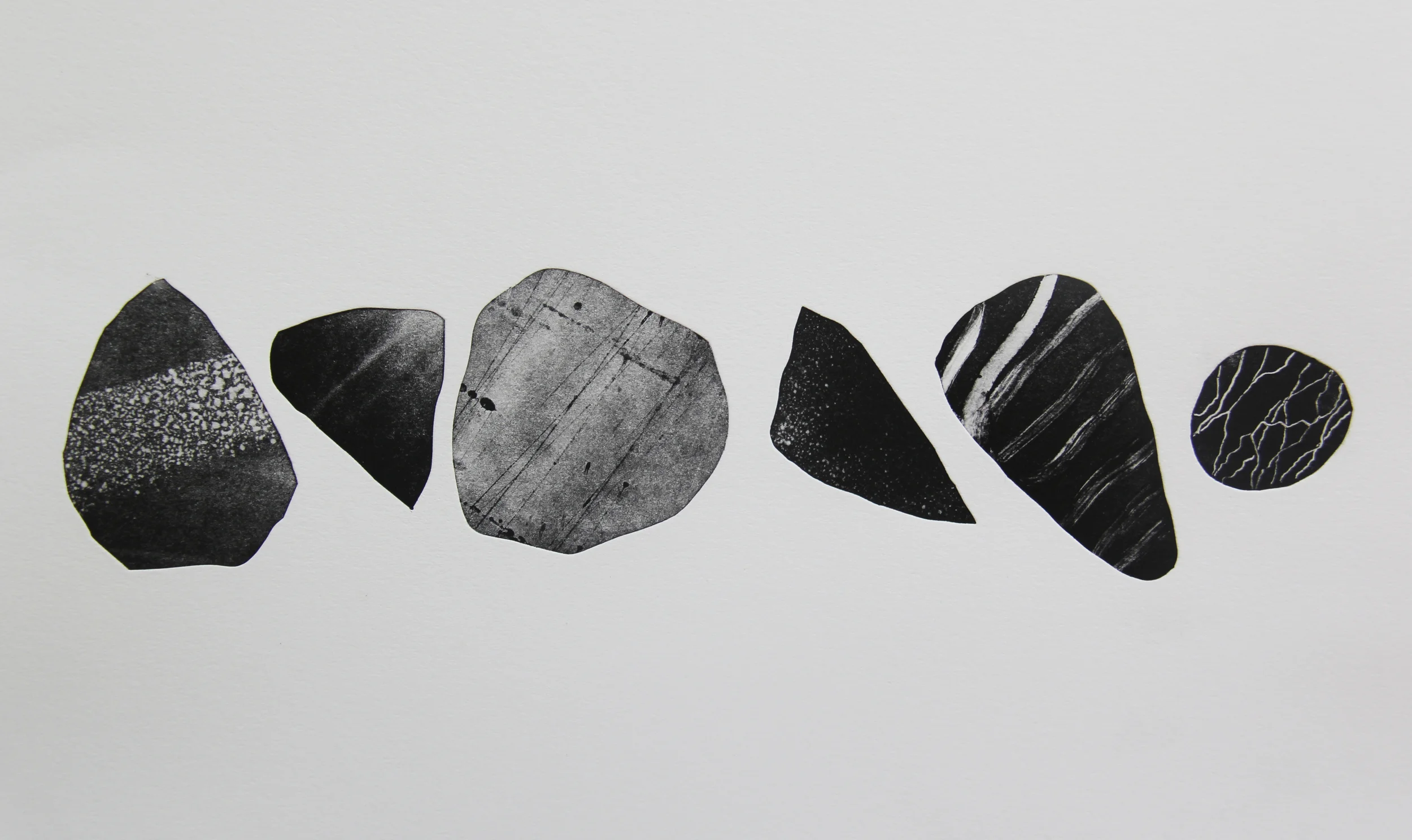 Stones from Arrow Ridge Monotype 11"X14" 2015