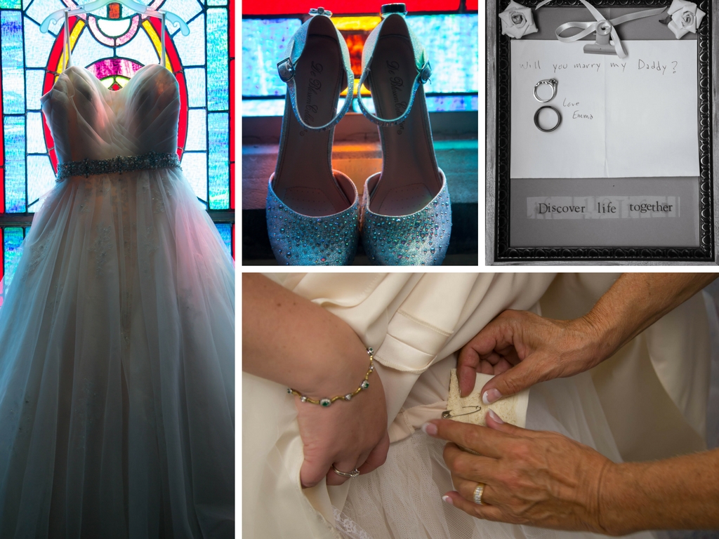 Sweet proposal notes and family heirlooms rounded out the darling details.