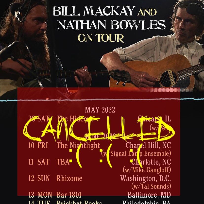 Bad news folks - this show has been cancelled. I hope we can reschedule it down the road.