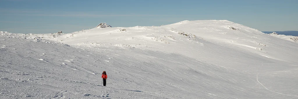 Skinning up to Rawson Pass