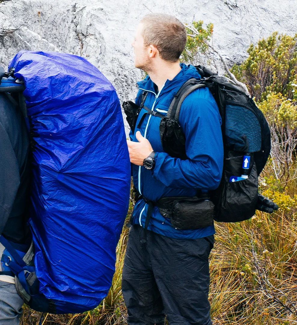 Hiking with camera pack