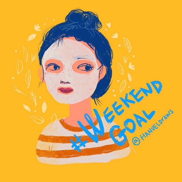 💁🏻&zwj;♀️Is it Friday yet? #weekendvibes #illustration #facialmask