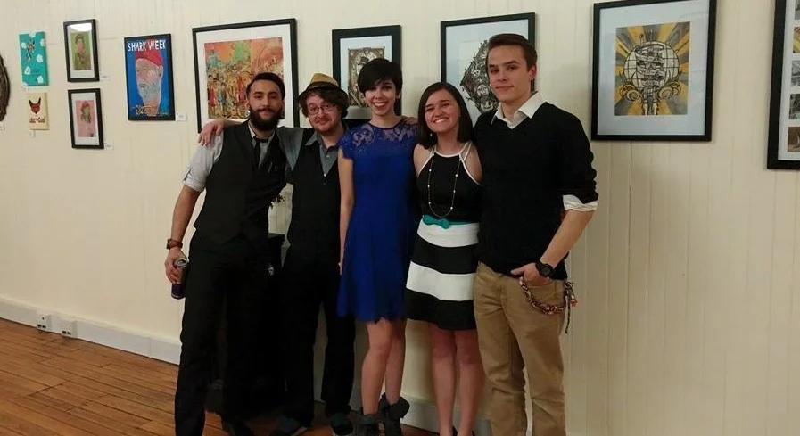 From left to right: Quinn Gethers (Bonsai Artist), Stephen Willey (Illustrator and Designer), Alicia Martinez (Illustrator and Fine Artist), Kaitlyn Casey (Fine Artist), and Luke Martin (Illustrator and Fine Artist)