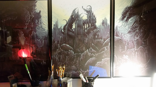 Triptych Art Print Series by Dan Mumford