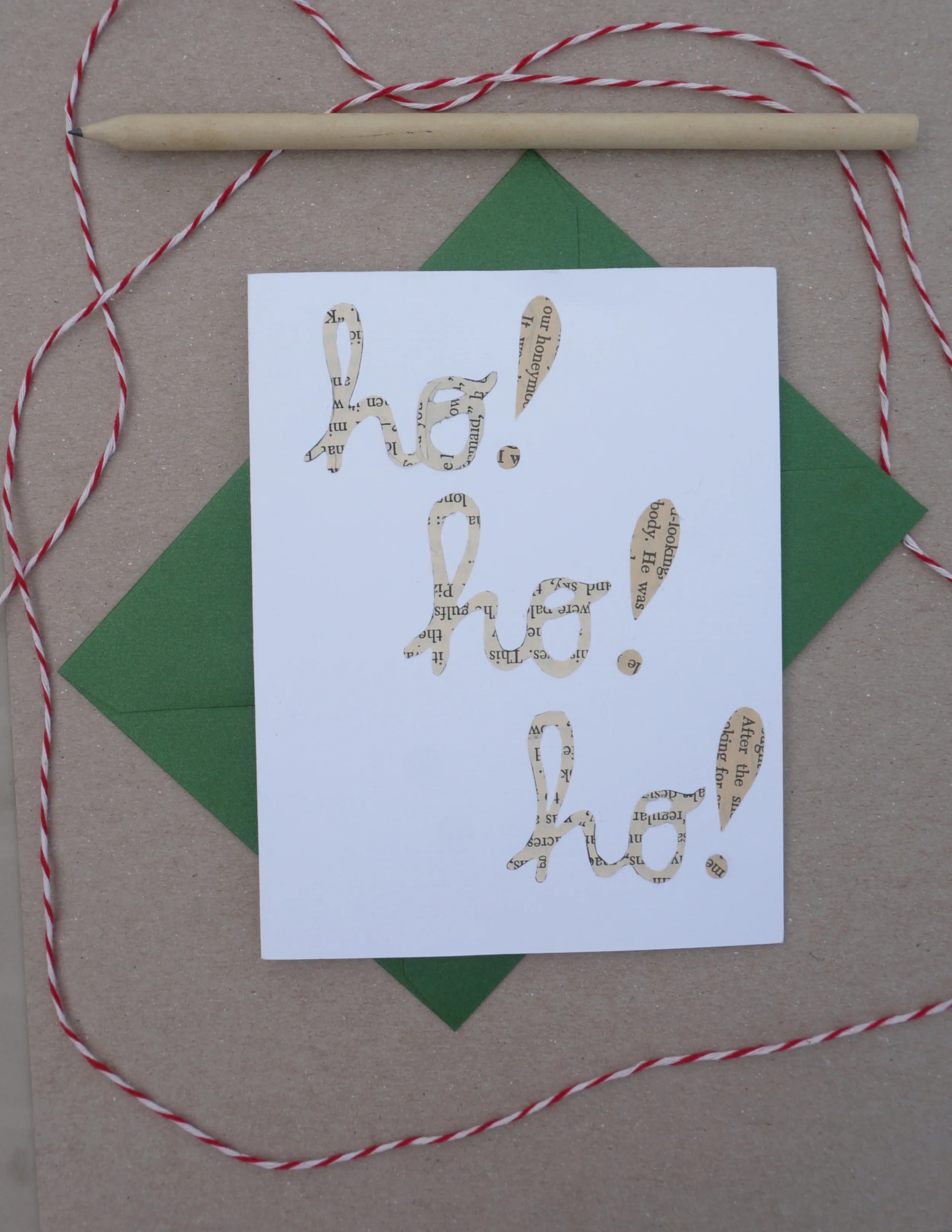 Cutout Ho Ho Ho Card