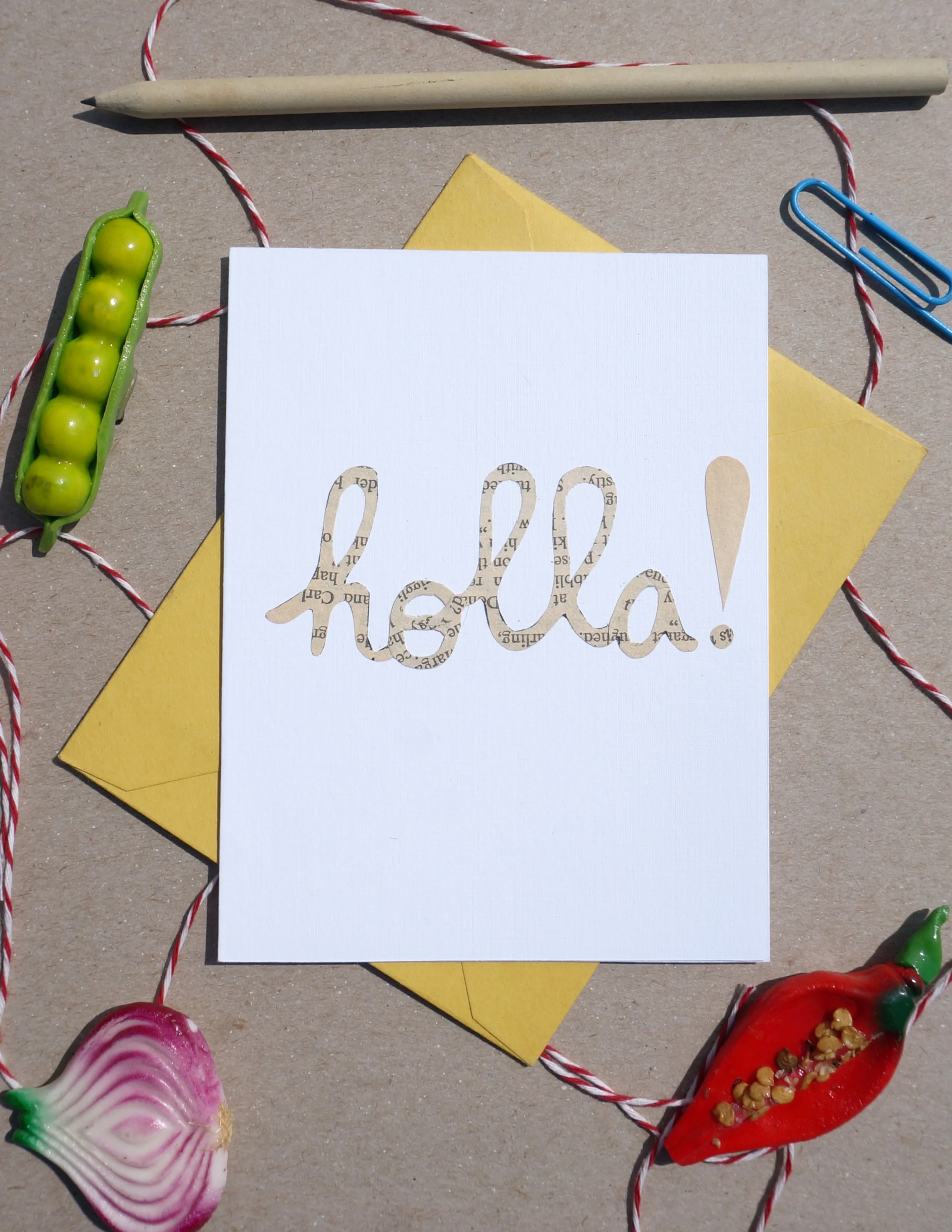 Cutout Holla Card