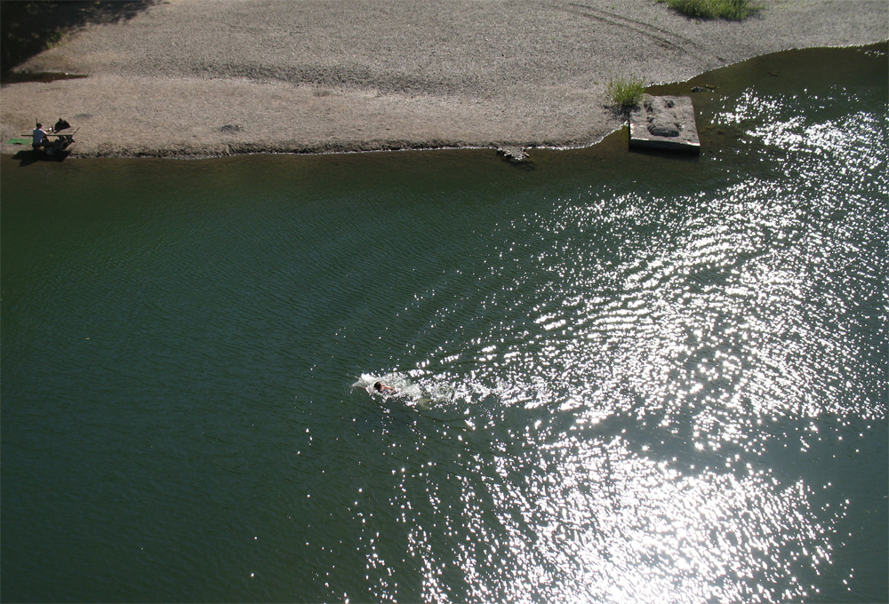 swimmer at monte rio beach