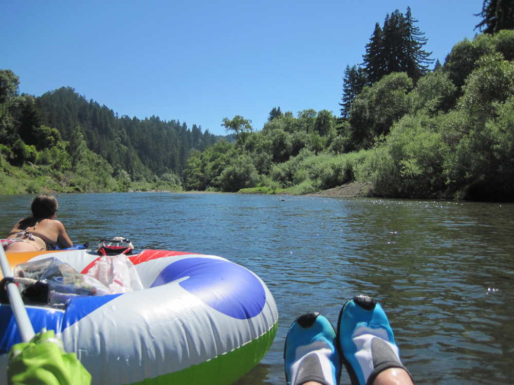 floating down the river on my birthday with my friend jessica