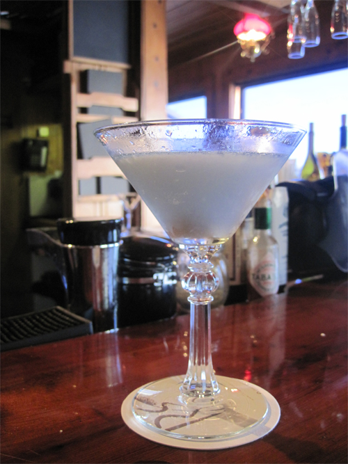  elderflower cocktail at river's end, jenner