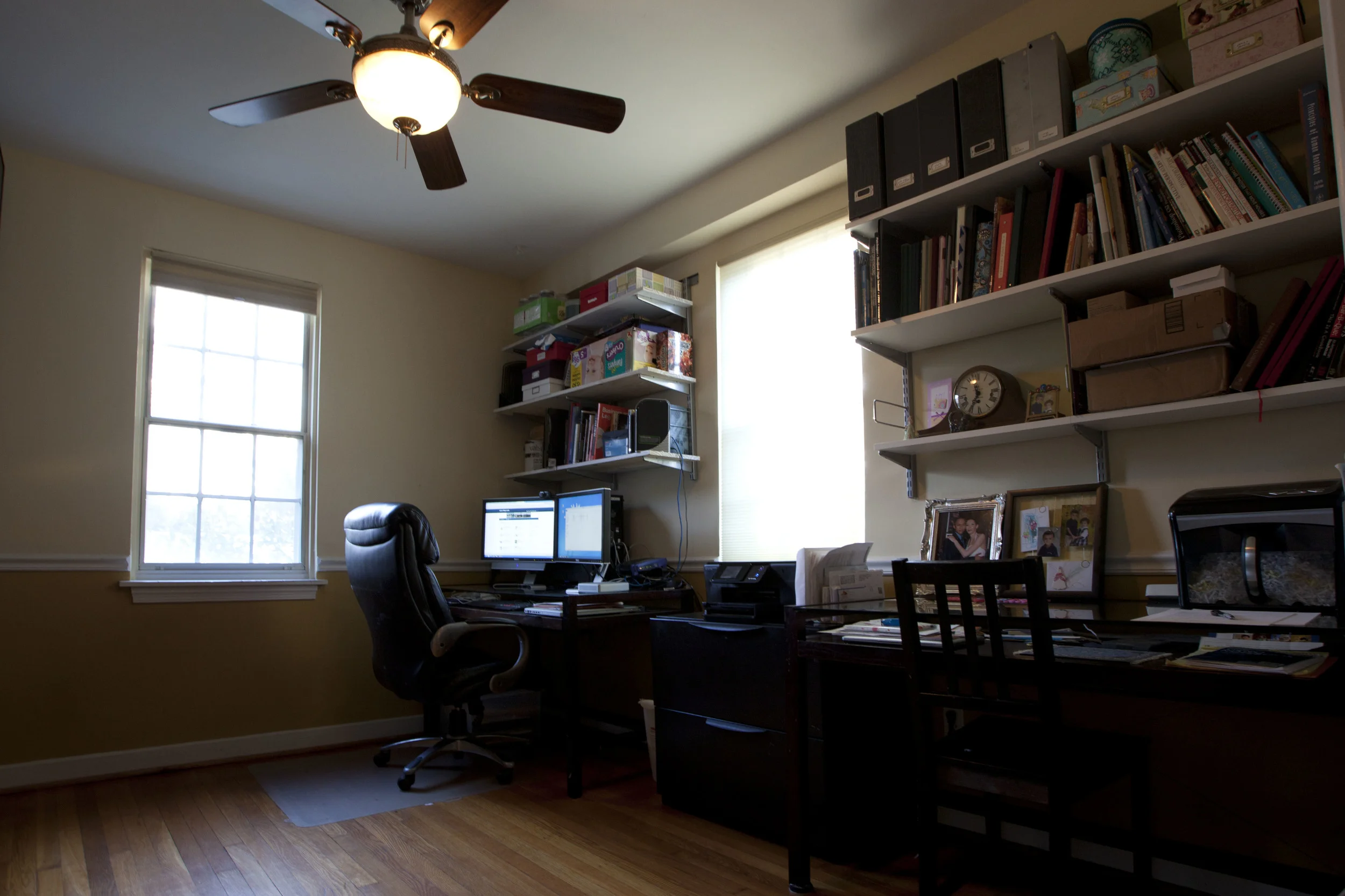 Your choice: Current office space with shelving or formal dining room. Tell us what you want and we will convert the space before you move in.