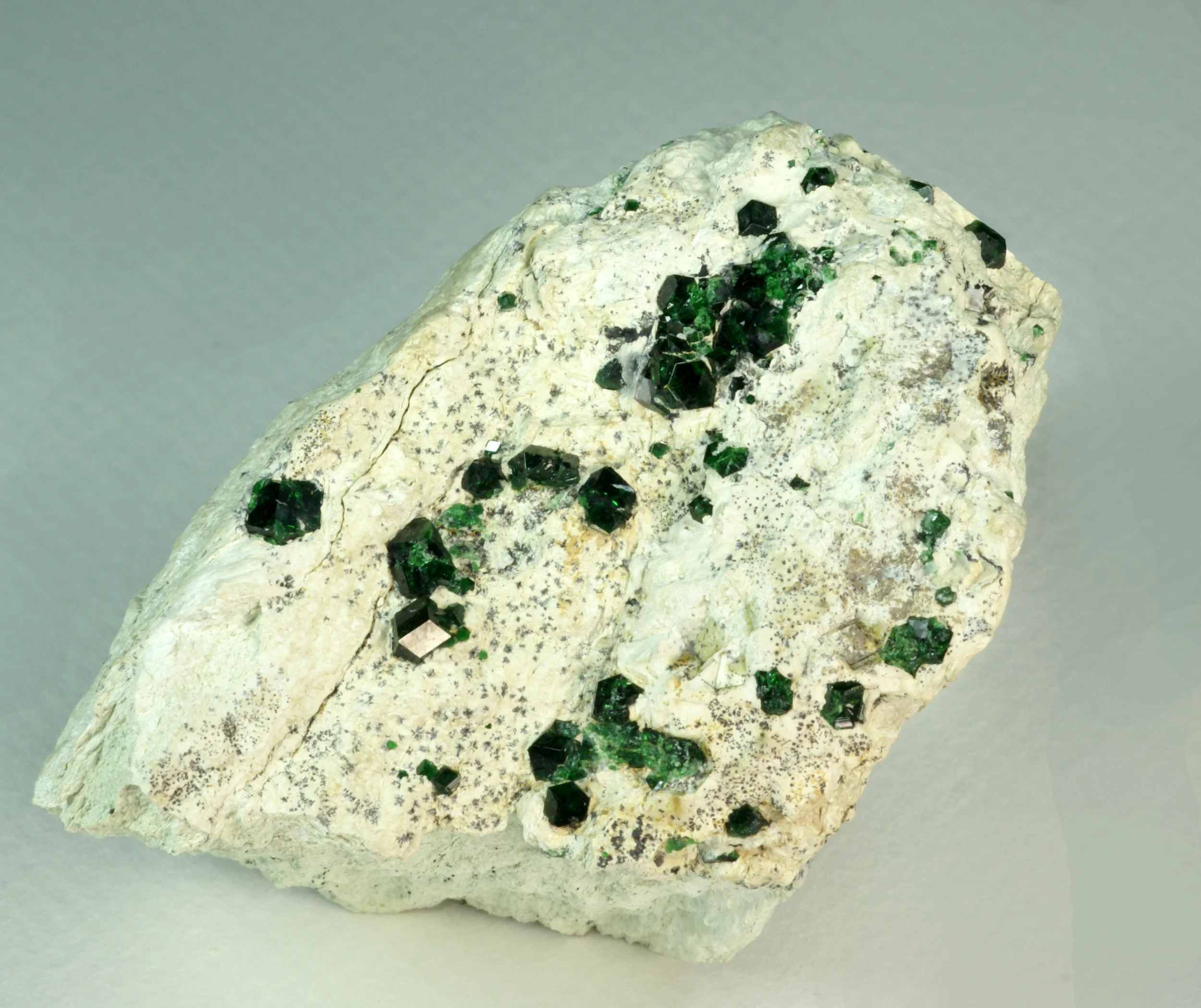 Andradite var. Demantoid xls. (Ottens book)