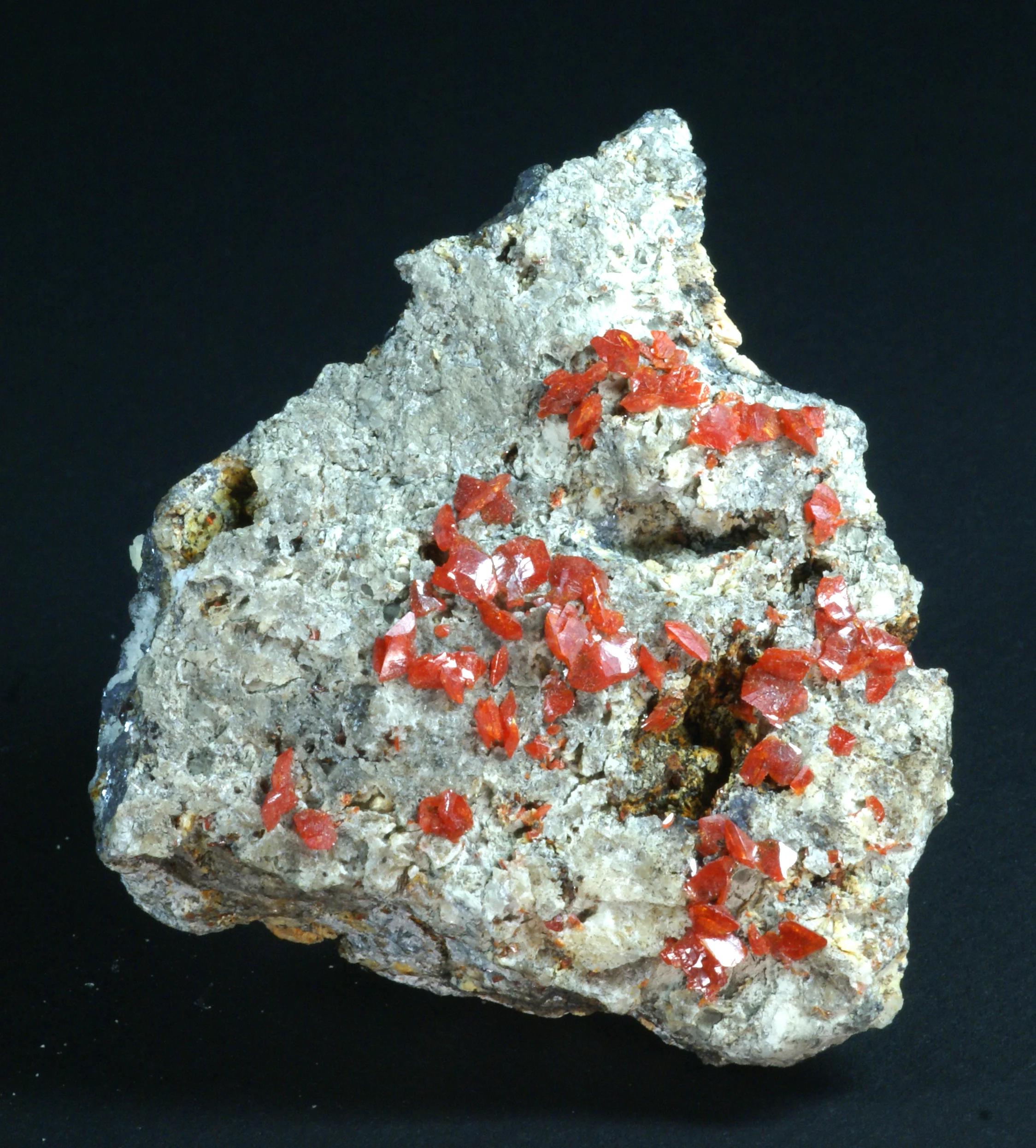 Wulfenite xls. with Galena,Cerussite (Ottens book p.531)