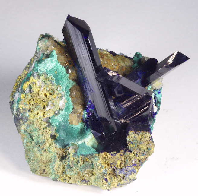 Azurite xls - Green Hill open pit 2.75" x 2.25" lg xl 2"
