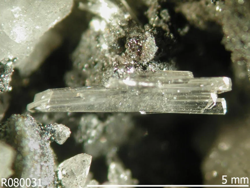 Stibioclaudetite xls. Holotype specimen